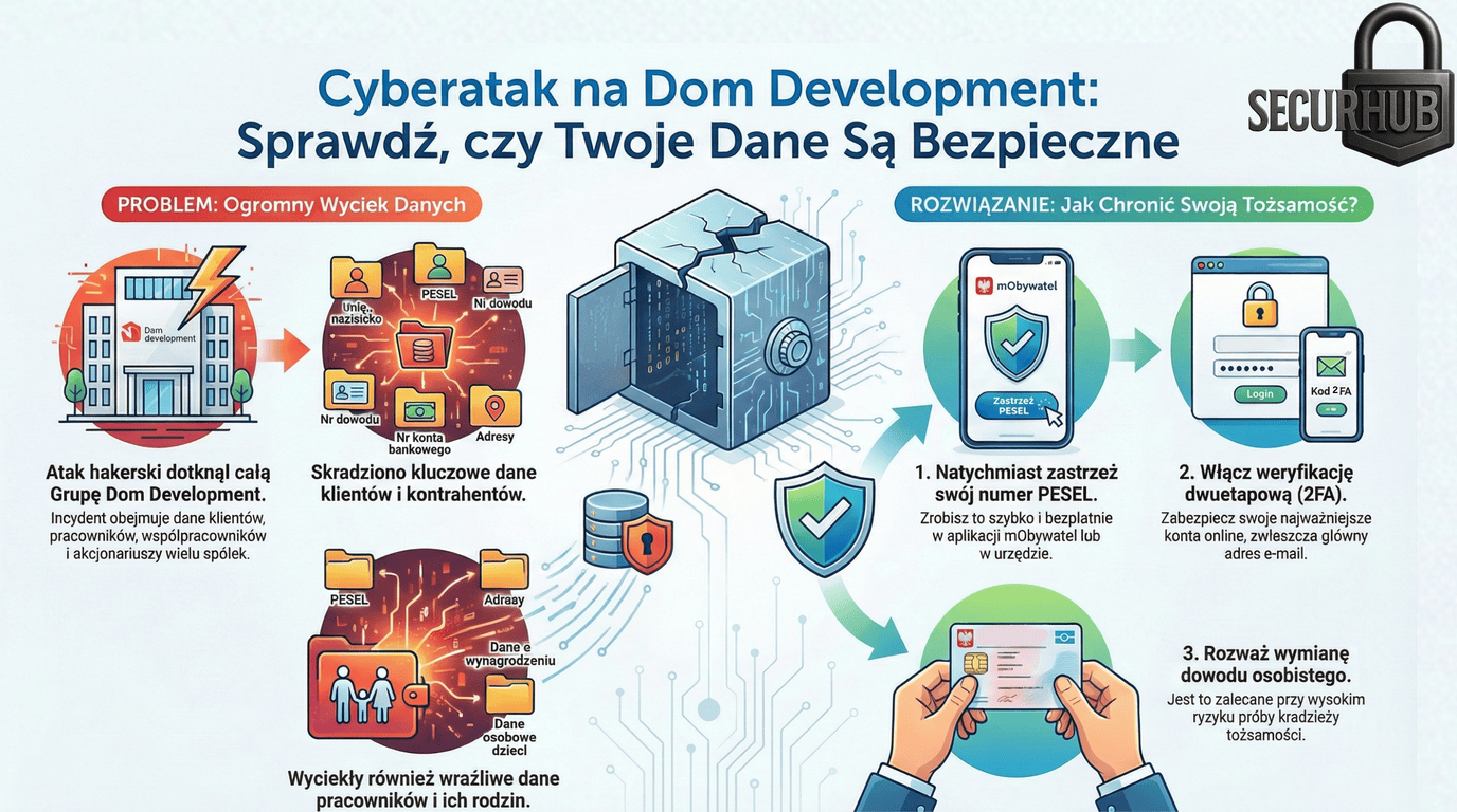 Co zrobić z wyciekiem danych w firmie Dom Development?