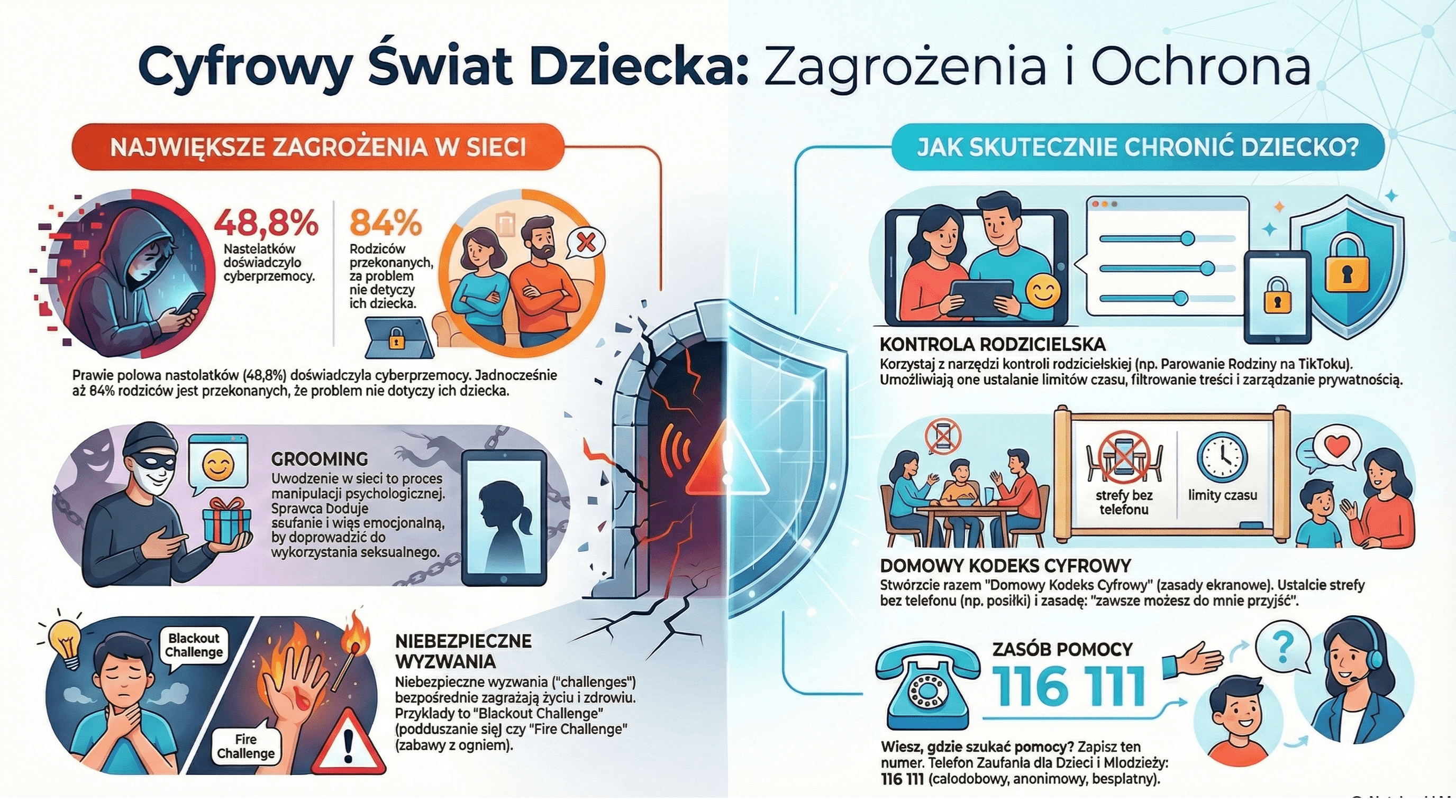 Dzieci w sieci - infografika