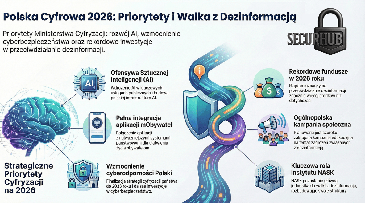 Rekordowy budżet, czyli państwo wyciąga ciężkie działa - ministerstwo cyfryzacji proponuje zmiany w 2026 roku by przeciwdziałać cyberzagrożeniom